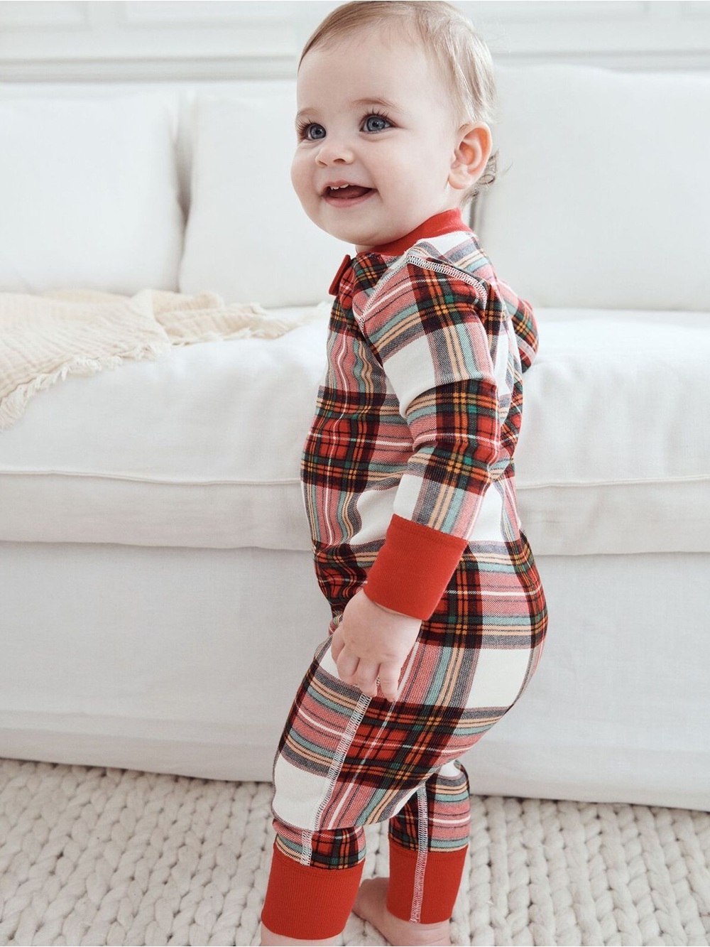 Hanna Andersson Baby Holiday Zip Sleeper Pajamas 6-12 Months